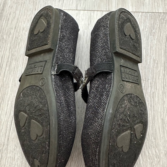 Stuart Weitzman Black Kids Shoes with Silver Accents 8 Toddler - Picture 3 of 4